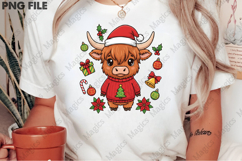 Highland Cow Christmas PNG Product Image 2