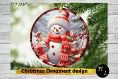 Christmas Snowman Ornament,Ornament Sublimation sublimation Product Image 1
