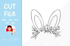 Easter SVG Line Art Cut File Product Image 1