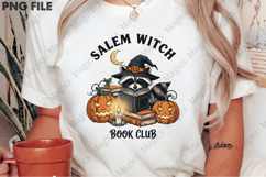 Funny Raccoon Salem Witch Book Club PNG Product Image 2