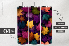 Scattered Leaves Digital Papers - 04 Variations Product Image 2