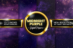 Midnight Purple Digital Papers - 04 variations Product Image 1