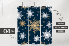 Snow Flakes Digital Papers - 04 Variations Product Image 2