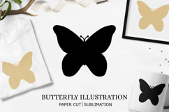 Butterfly silhouette template / butterfly paper cut Product Image 1