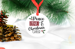 Peace, Love and Christmas Cheer svg file, Holiday svg Product Image 3