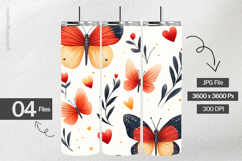 Cute Butterflies Digital Papers - 04 Variations Product Image 2