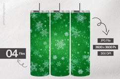Emerald Snowflakes Digital Papers - 04 Variations Product Image 2