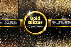 Gold Glitter Digital Papers - 04 Variations Product Image 1