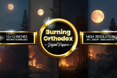 Burning Orthodox Digital Papers - 04 Variations Product Image 1