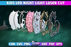 Kids Led Night Light | Home Design | Lion Design | CNC File Product Image 2