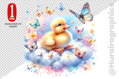 Cute Duck Clipart - PNG File Product Image 2