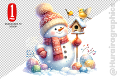 Snow Men Clipart- PNG File Product Image 1