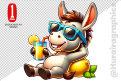 Cute Donkey Clipart - PNG File Product Image 2