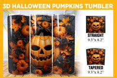 Pumpkin Sublimation - 20 oz Tumbler Skinny, Warpped Design Product Image 1