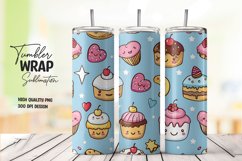 Cookies pattern tumbler wrap sublimation Product Image 1