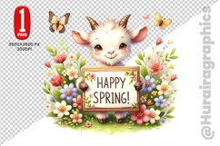 Cute Goat Clipart - PNG File Product Image 1