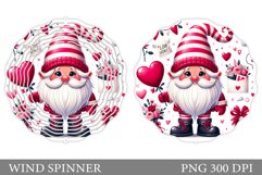 Valentines Gnome Wind Spinner. Valentines Wind Spinner Product Image 1