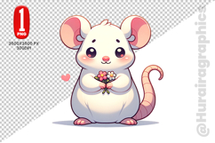 Cute Rat Clipart - PNG File Product Image 2