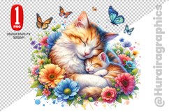Cute Cat Clipart - PNG File Product Image 1