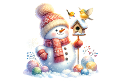 Snow Men Clipart- PNG File Product Image 2