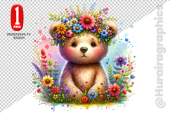 Cute Bear Clipart - PNG File Product Image 1