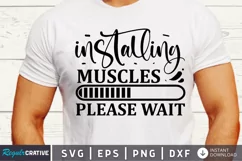 Installing muscles please wait SVG, Workout SVG Design Product Image 1