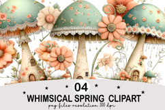 Whimsical Spring Clipart png Whimsical Spring Watercolor png Product Image 1
