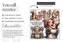 Best mom Gnome clipart, Mother's day Clipart, Gnome girl Product Image 3
