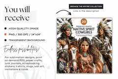 Native spirit Cowgirls clipart, Western fashion clipart Product Image 2