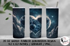 Love is in the Air, Sky 20 Oz Skinny Tumbler Sublimation Product Image 1