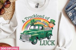 A Truckload of Luck PNG, St Patricks Day Gnome Sublimation P Product Image 2