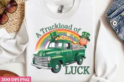 A Truckload of Luck PNG, St Patricks Day Gnome Sublimation P Product Image 2