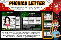 Phonics Letter of The Week Alphabet A Activities worksheets Product Image 1
