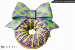 Decorated Donut With Bow Isolated Sublimation PNG Product Image 1