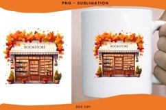 Cozy Autumn Bookstore PNG Sublimation Product Image 2
