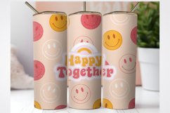 20 oz Skinny Tumbler Straight Wrap Happy Together Retro PNG Product Image 1