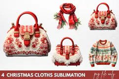 Christmas Cloths Sublimation Clipart PNG Product Image 1