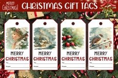Christmas Village Gift Tags, Cozy Winter Gift Tag Designs Product Image 1