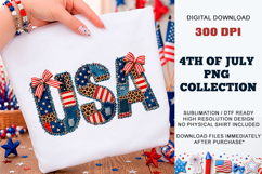 Faux Patchwork USA PNG | Sublimation DTF Product Image 2