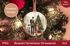 Watercolor Christmas Ornament PNG, Christmas Product Tag PNG Product Image 1