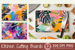 Exotic Mixed Media Paint Cutting Boards sublimation Design Product Image 1