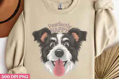 Pawfectly happy PNG, Sarcastic Cartoon Dogs Sublimation P Product Image 2