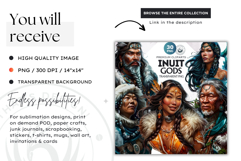 Inuit God clipart PNG, Arctic mythology, inuit deity Product Image 2