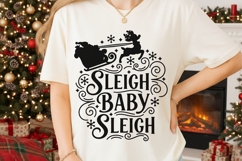 Sleigh Baby Sleigh Svg, Santa Sleigh Svg, Funny Santa Svg. Product Image 2