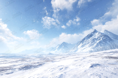 Winter Snow Mountain Landscape Scenic Frosty Background Product Image 1