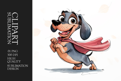 Grumpy Super puppy watercolor clipart sublimation Product Image 1
