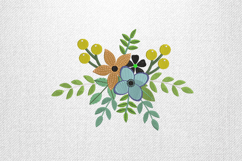 Colorful Floral Cluster Embroidery Design Product Image 1