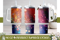 Blue Glitter Tumbler Template, Sparkle 40 Oz Tumbler Wrap Product Image 1