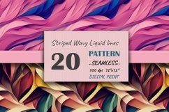 20 Seamless Abstract Striped Wavy Liquid Lines Digital paper Product Image 1
