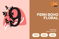 Fern Boho Floral Monogram Product Image 1